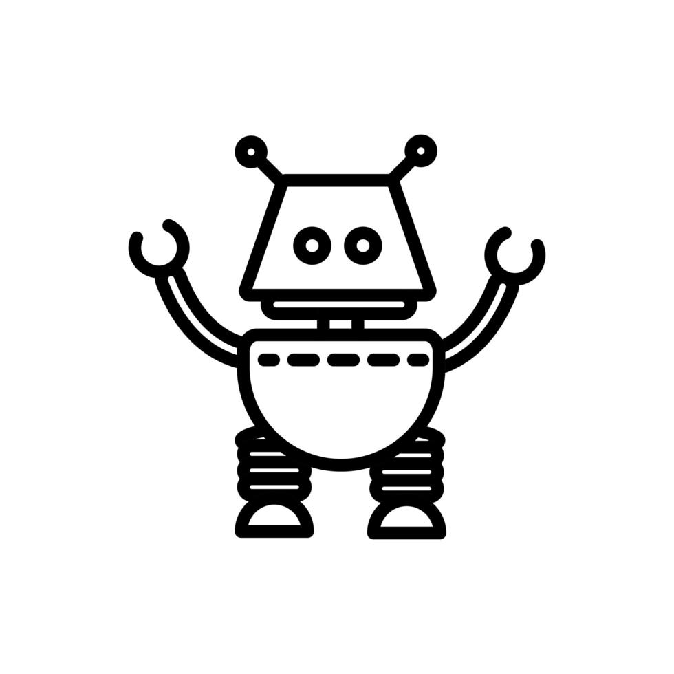 robot engineering technology character artificial linear design vector