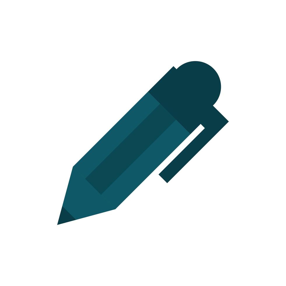 pluma escritura suministro educación escuela icono diseño vector