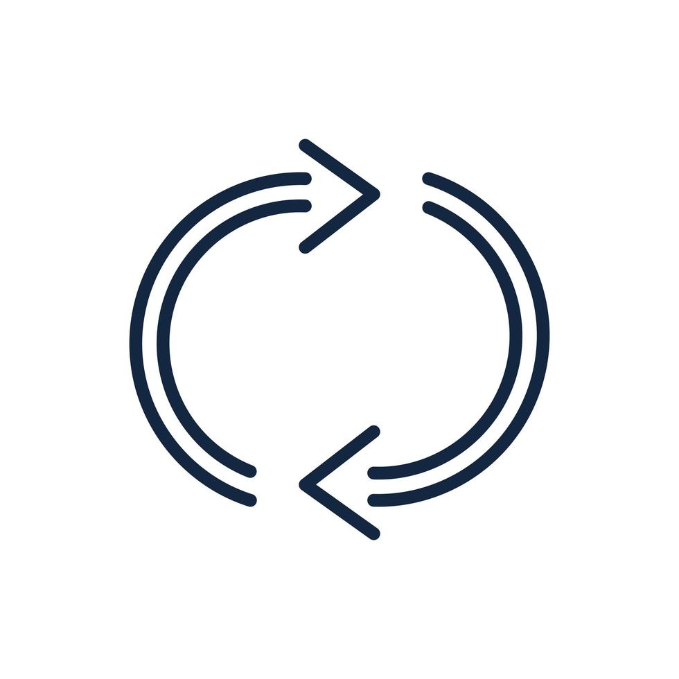 renewable sustainable arrows ecology environment icon linear vector
