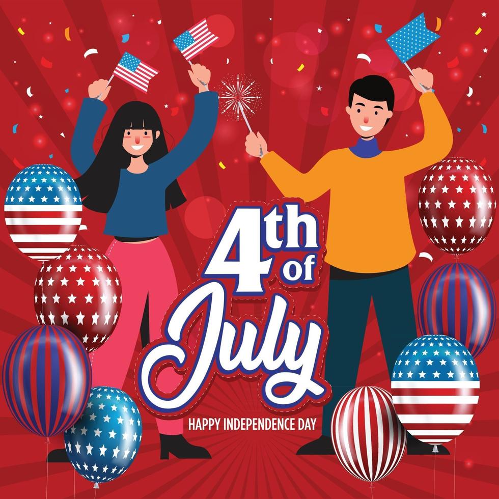 4th of July Independence Day Festivity vector