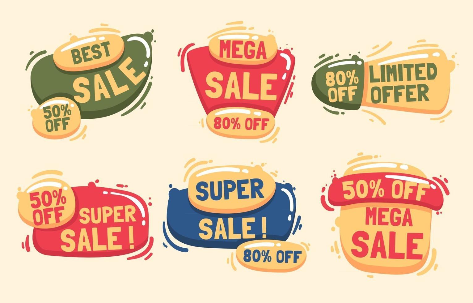 Sale Business Label Badge Collections vector