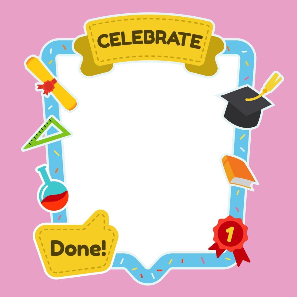 Graduation Photoframe Background vector