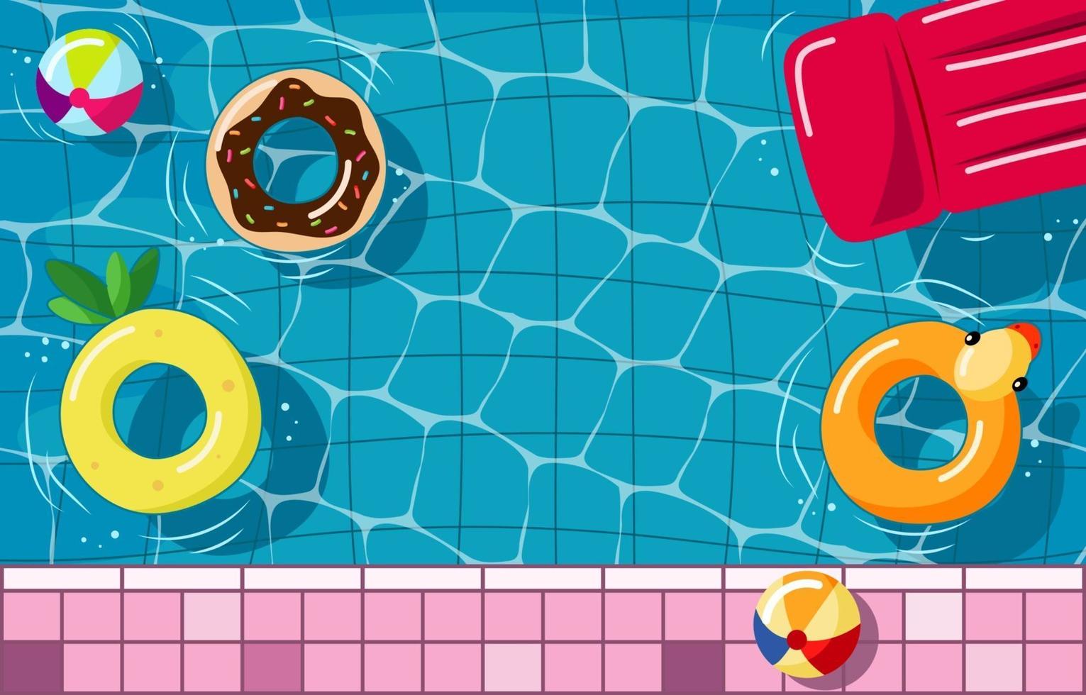 Top View of Swimming Pool on Summer vector