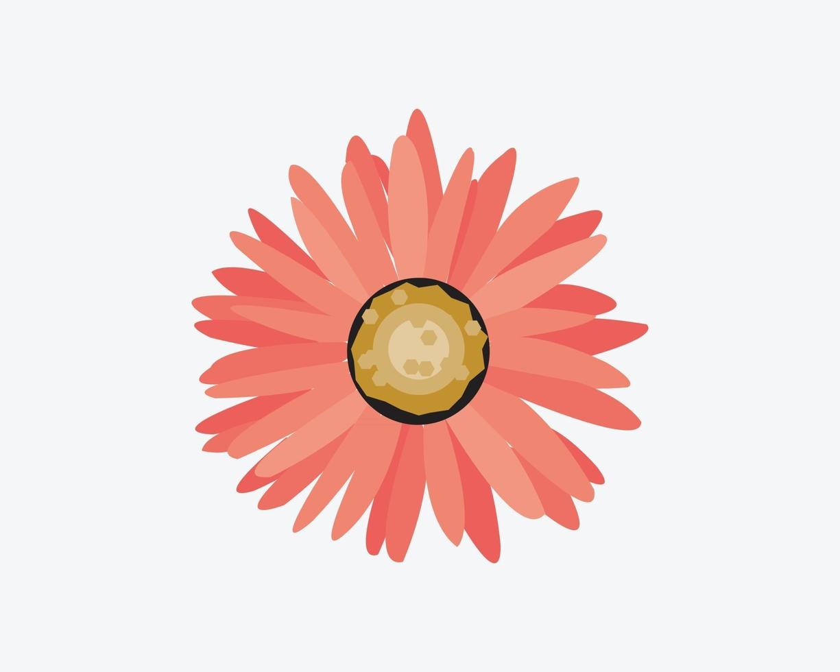 pink flower abstract design nice vector