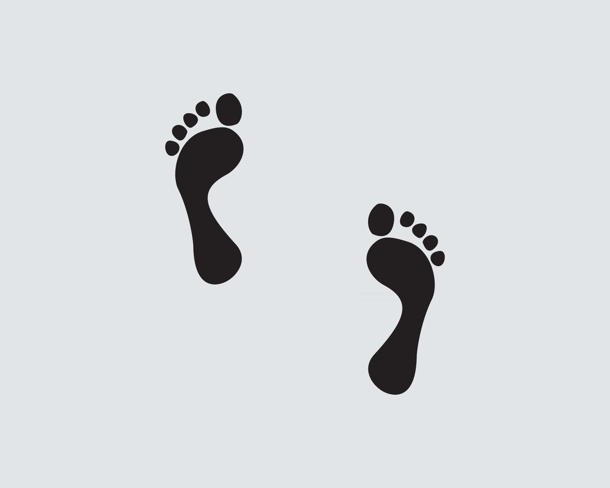 black foot abstract vector design