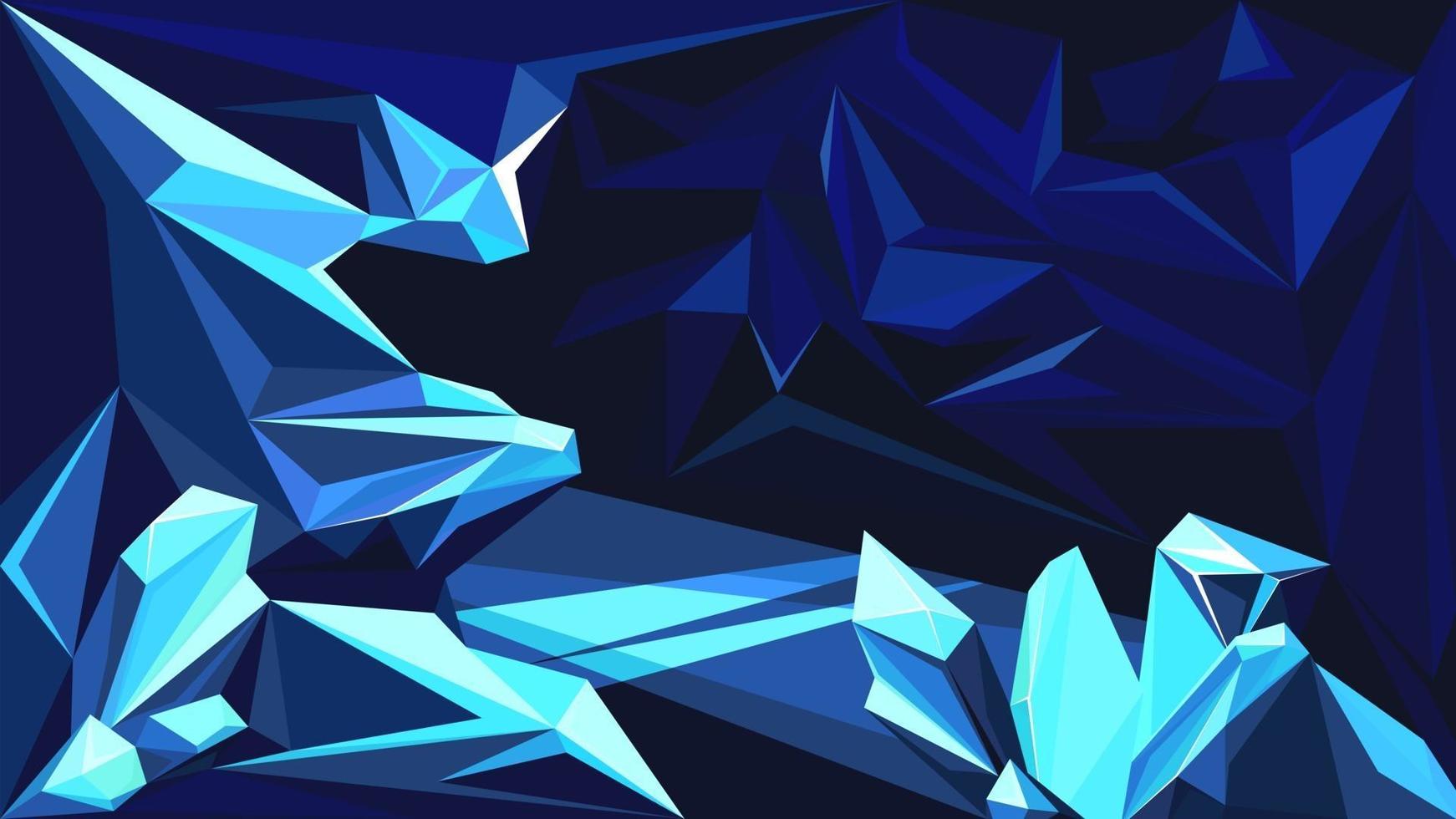 Cave with sapphires vector