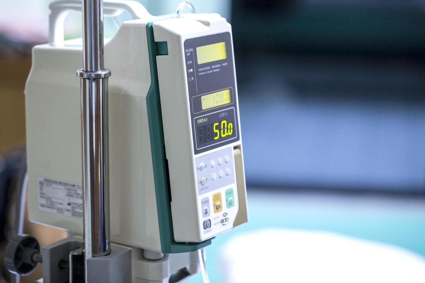 Infusion pump drip in the hospital photo