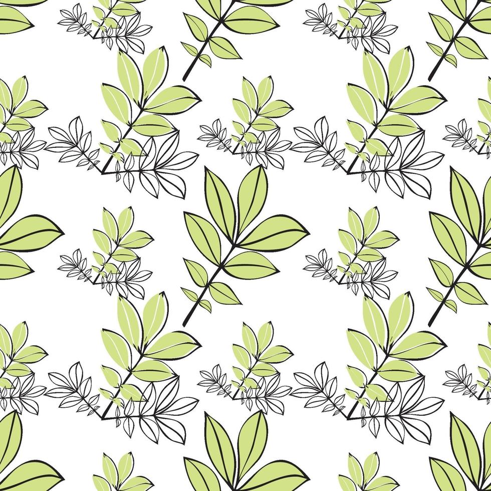 cute leaf pattern vector