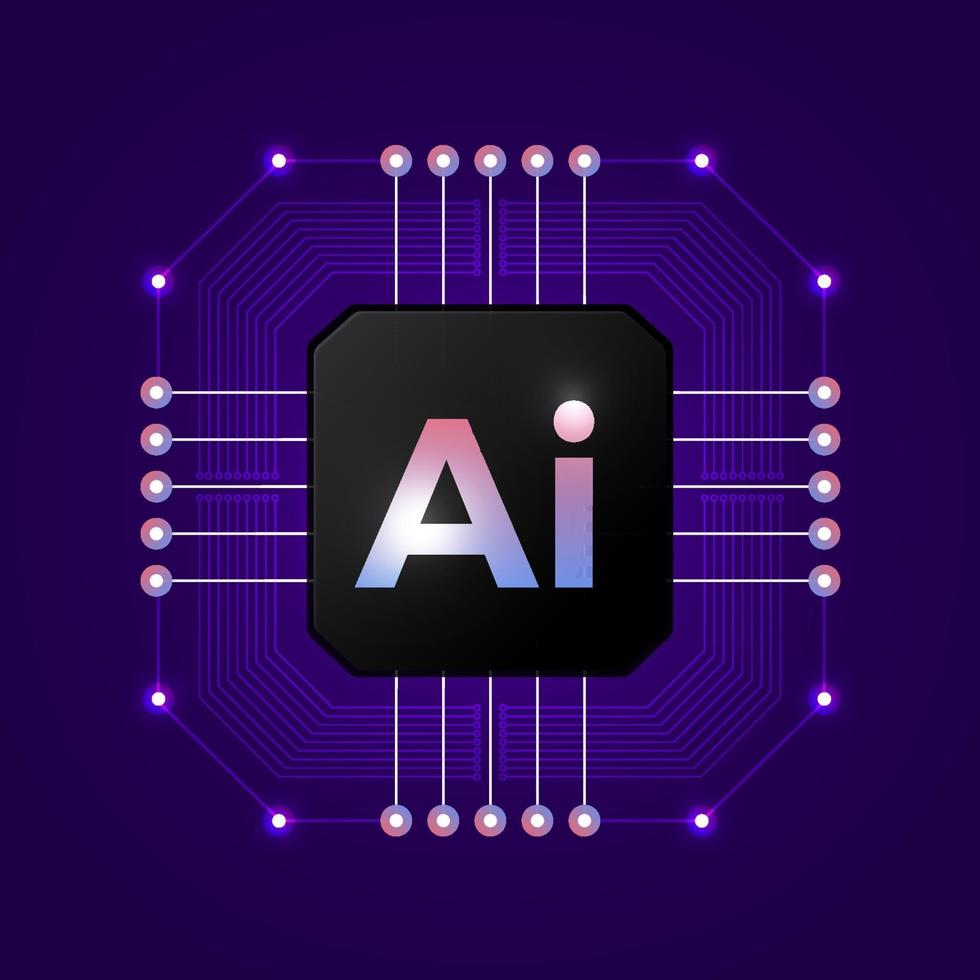 Artificial intelligence concept vector