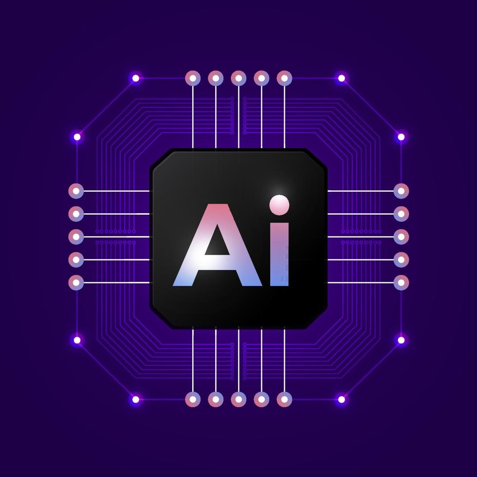 Artificial intelligence concept vector