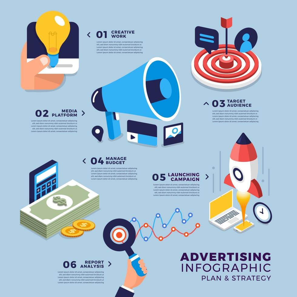 Advertising infographic vector