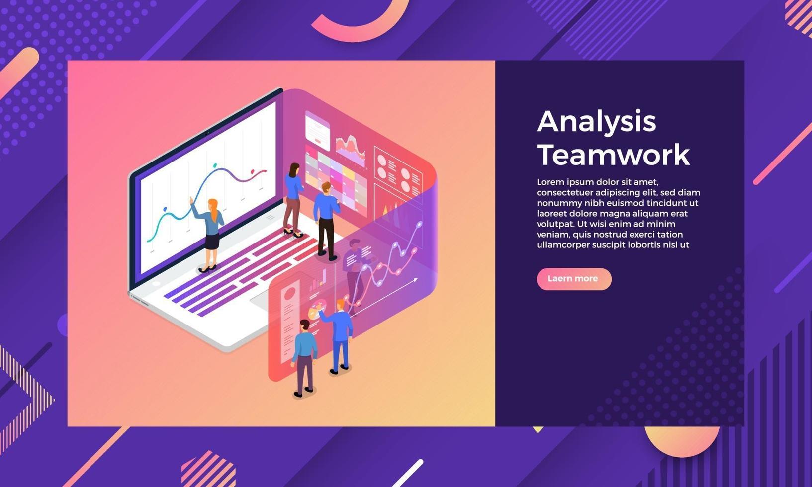 Isometric Analysis teamwork vector