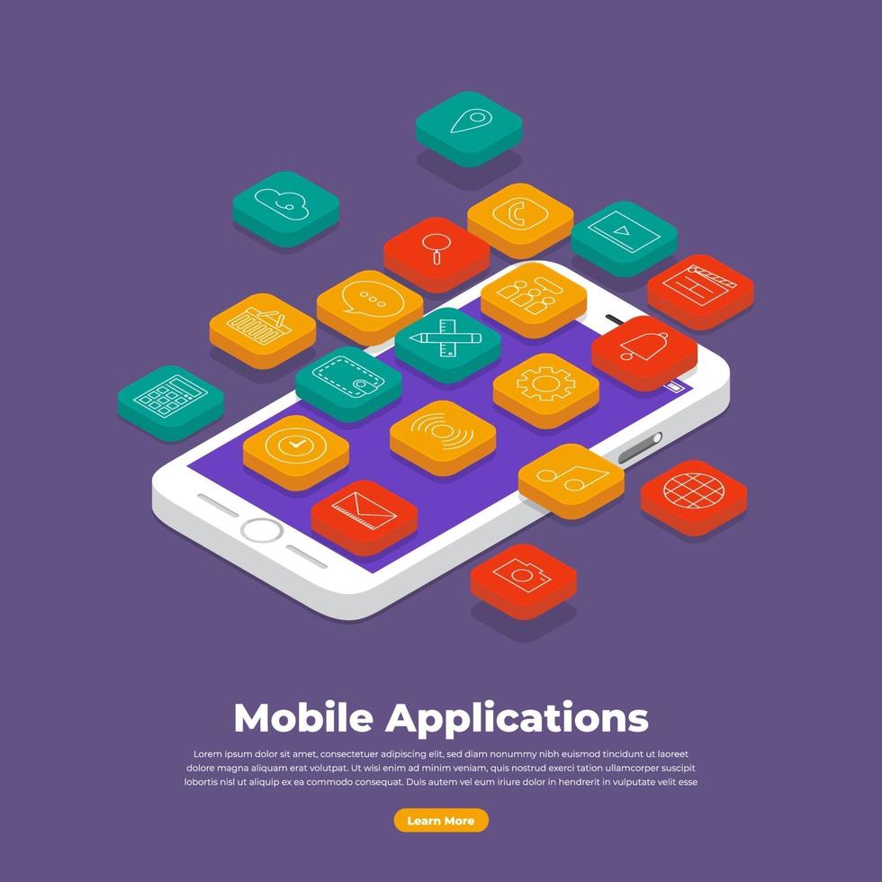Mobile Applications Concept vector
