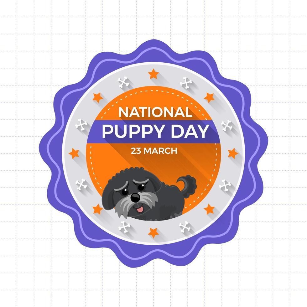 Illustrations concept National puppy day. Vector illustrate.