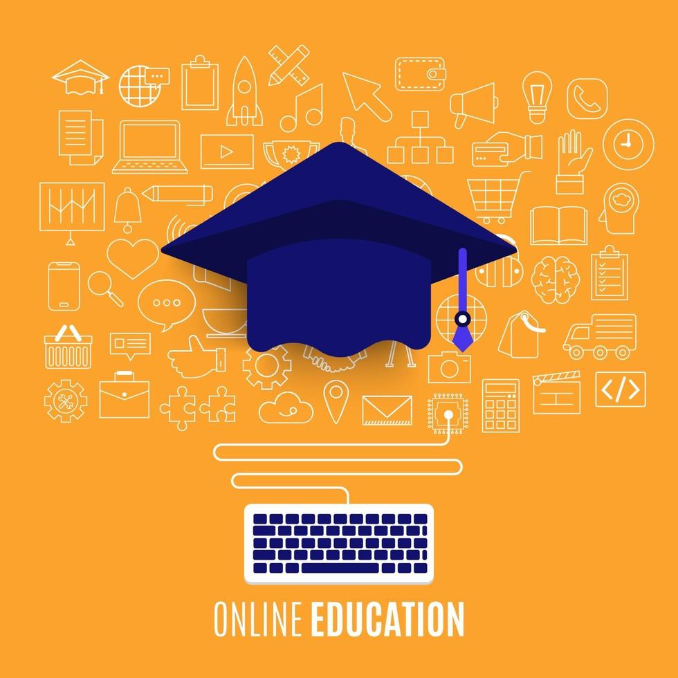 Online educations concept vector