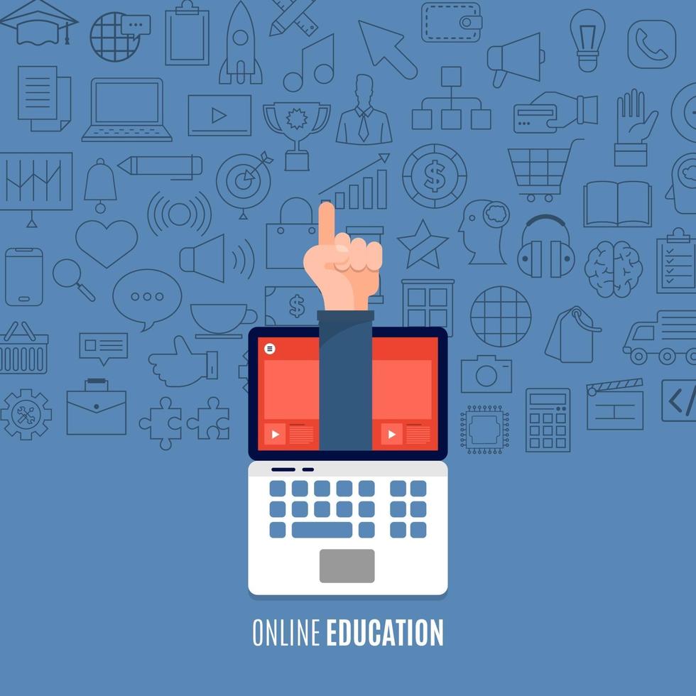 Online educations concept vector