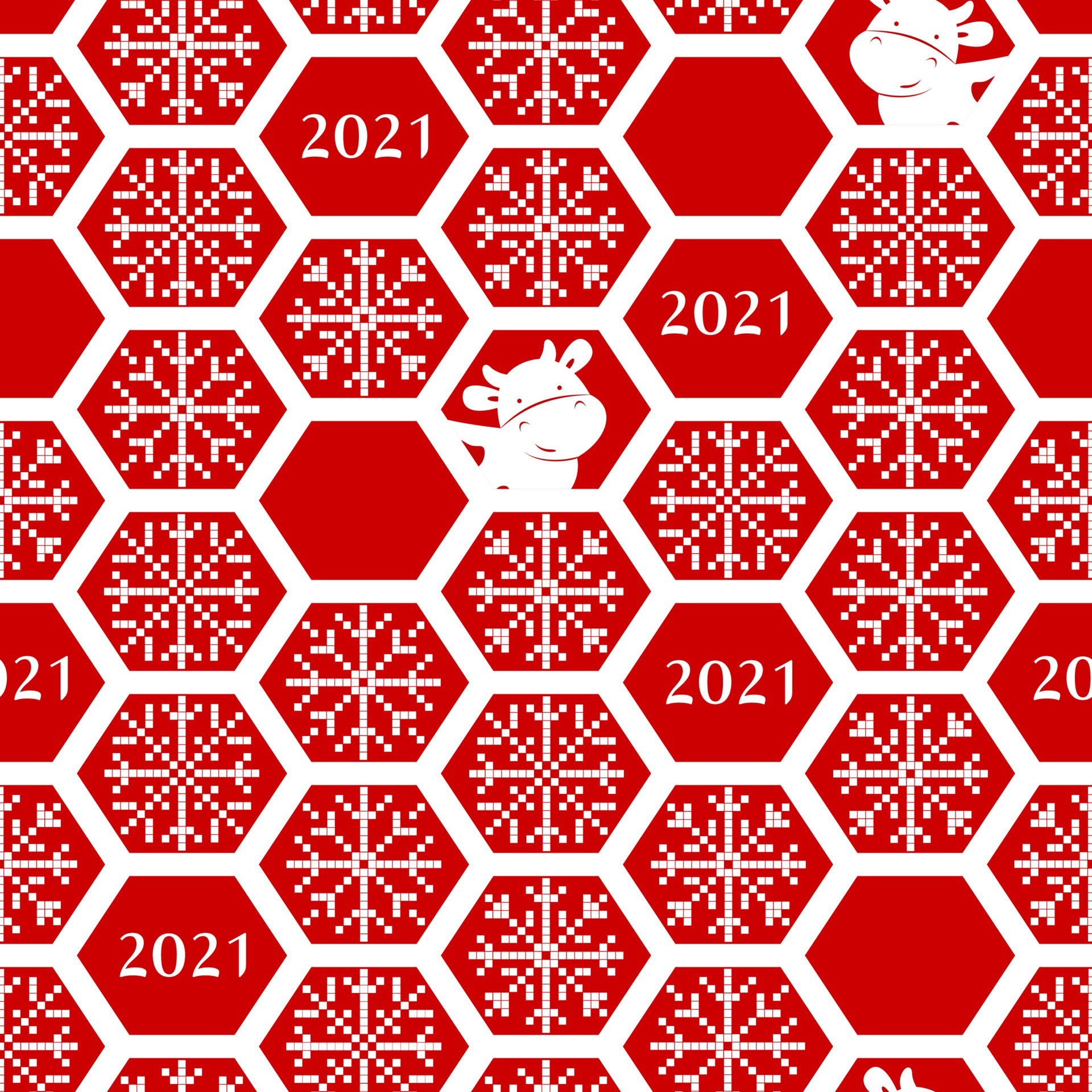 Seamless new year 2021 pattern 2511278 Vector Art at Vecteezy