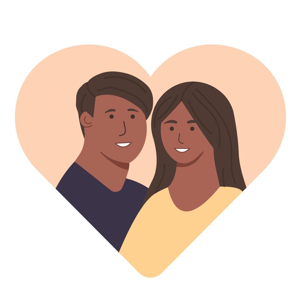 Loving couple Man and woman lovers vector