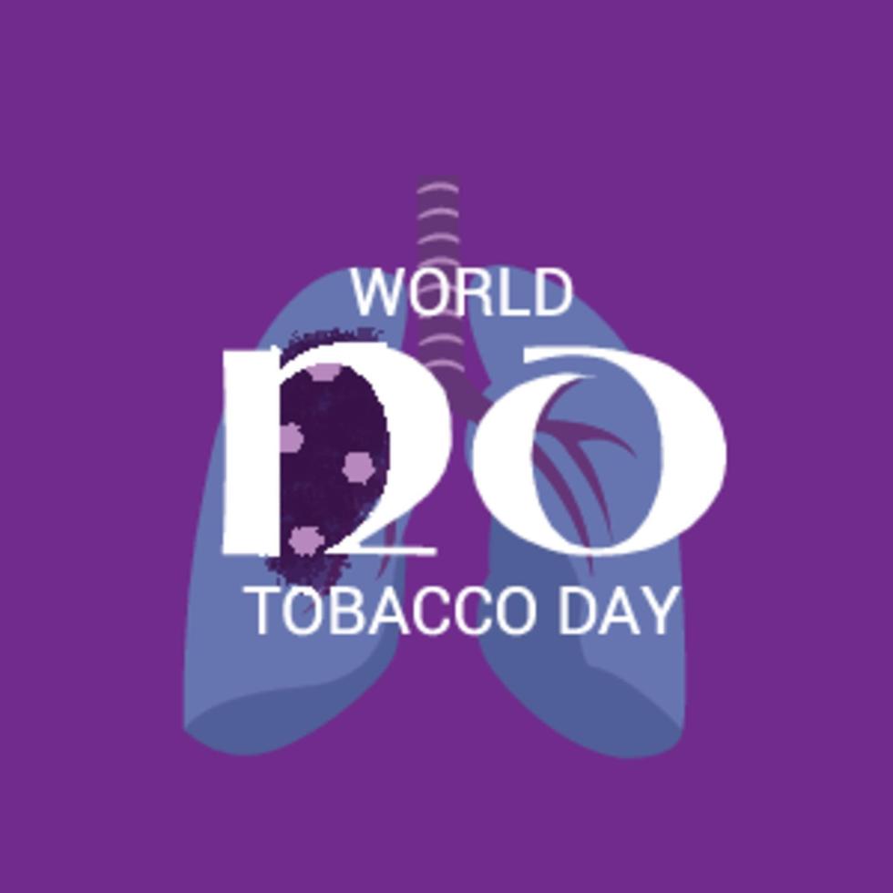 Ilustración vectorial de un fondo para el día mundial sin tabaco vector