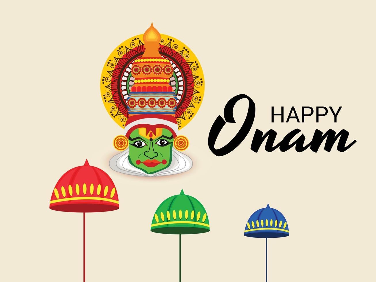 Vector illustration of a celebration background for Happy Onam ...