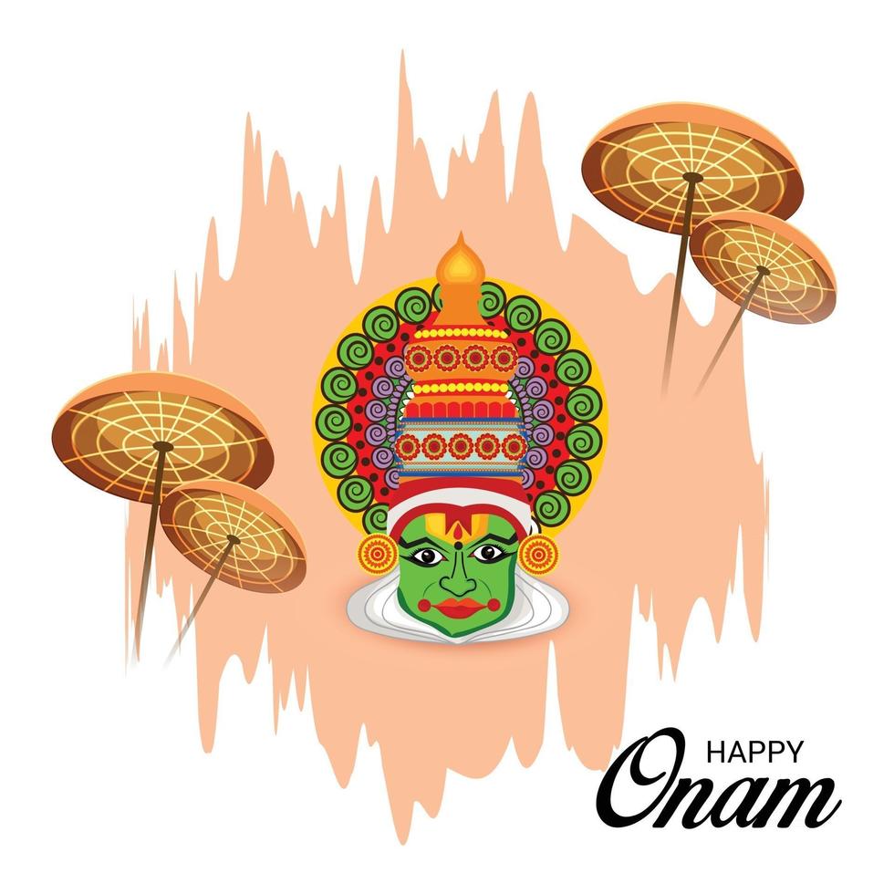 Ilustración vectorial de un fondo de celebración para happy onam vector