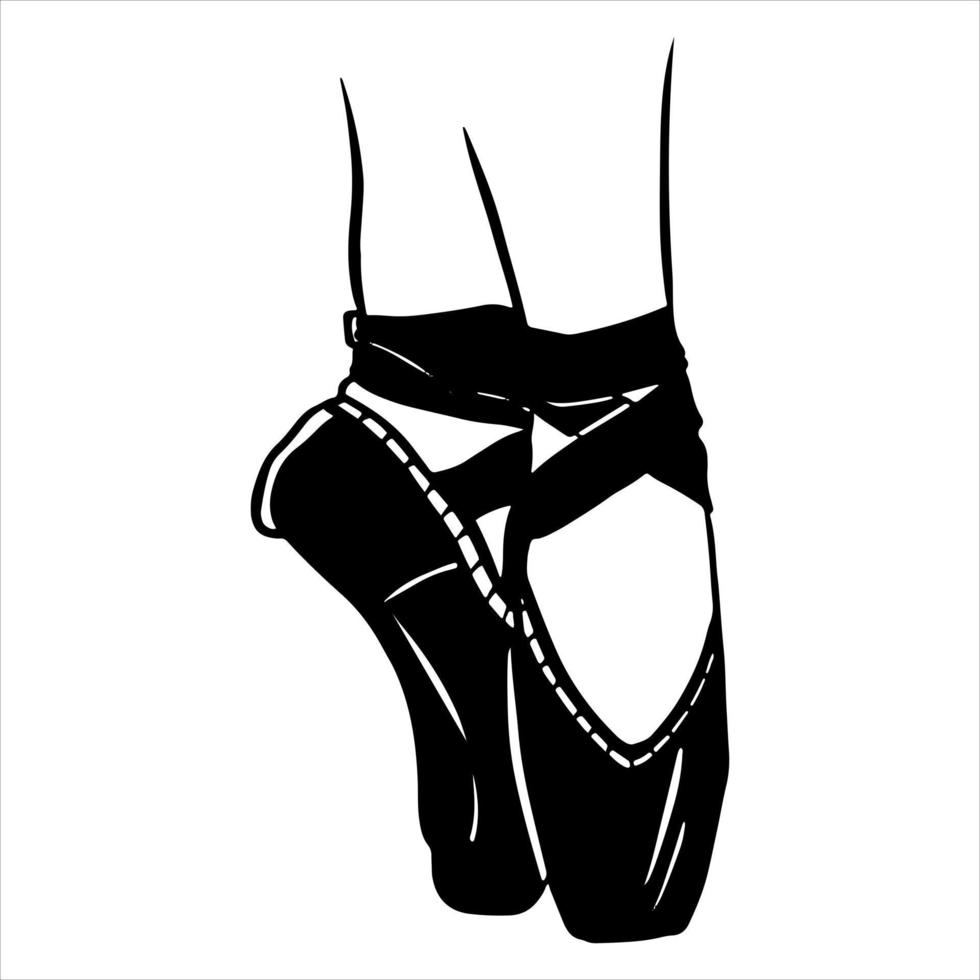 Ballet Shoes Silhouette Vector Art, Icons, and Graphics for Free Download