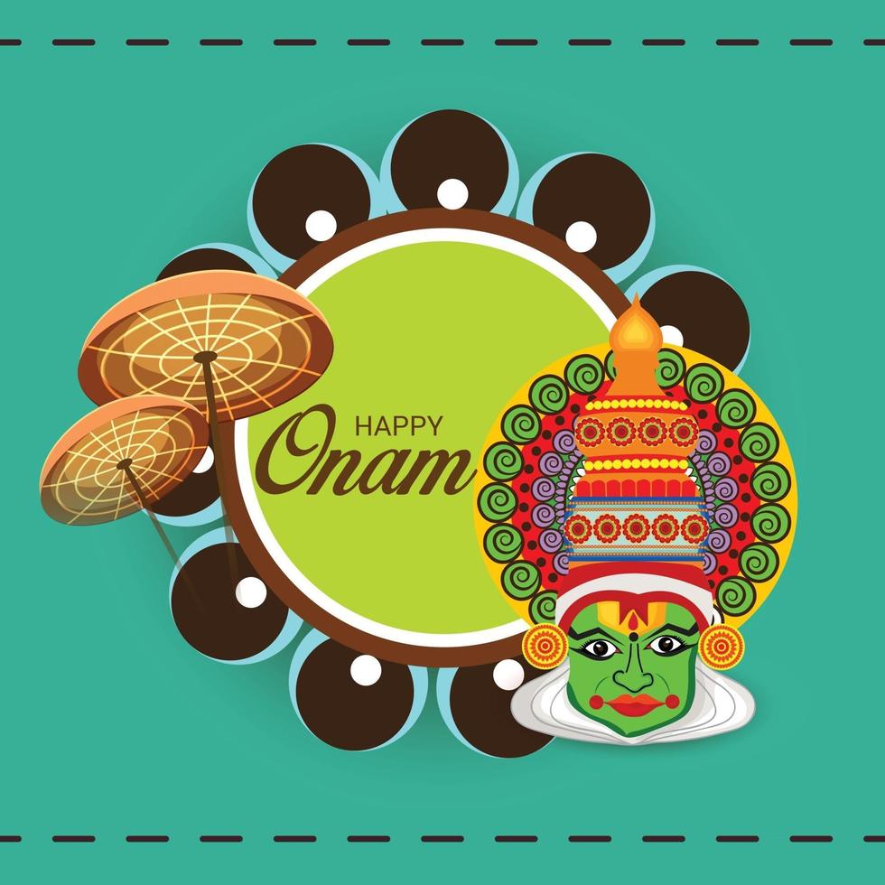 Vector illustration of a celebration background for Happy Onam