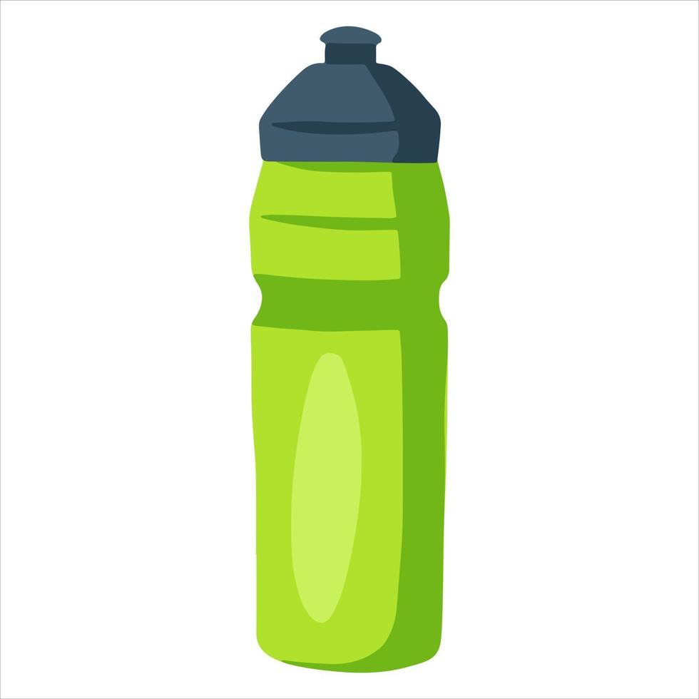 Sports water bottle Convenient water bottle for sports activities Cartoon style vector