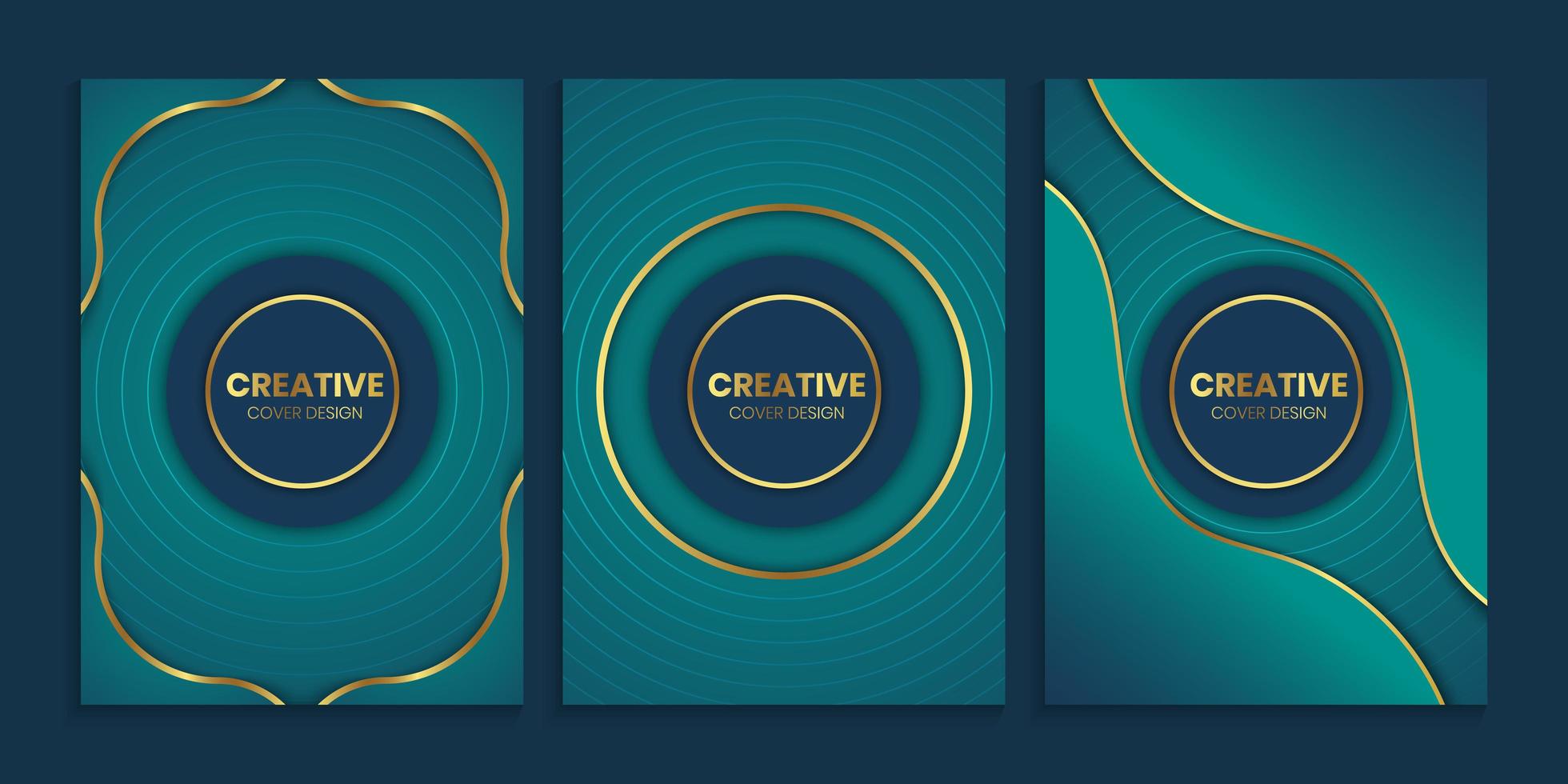 Luxury cover background with wavy shapes vector