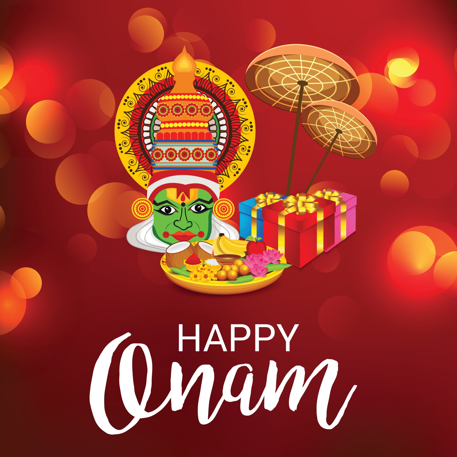 Vector illustration of a celebration background for Happy Onam 2511724  Vector Art at Vecteezy
