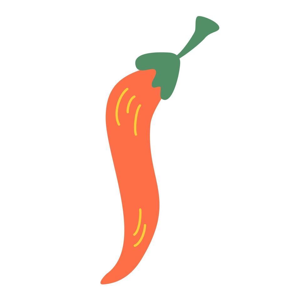 pimiento picante icono de dibujos animados ají cocina icono de comida picante para el negocio de alimentos snack marca elemento logo vector ilustración