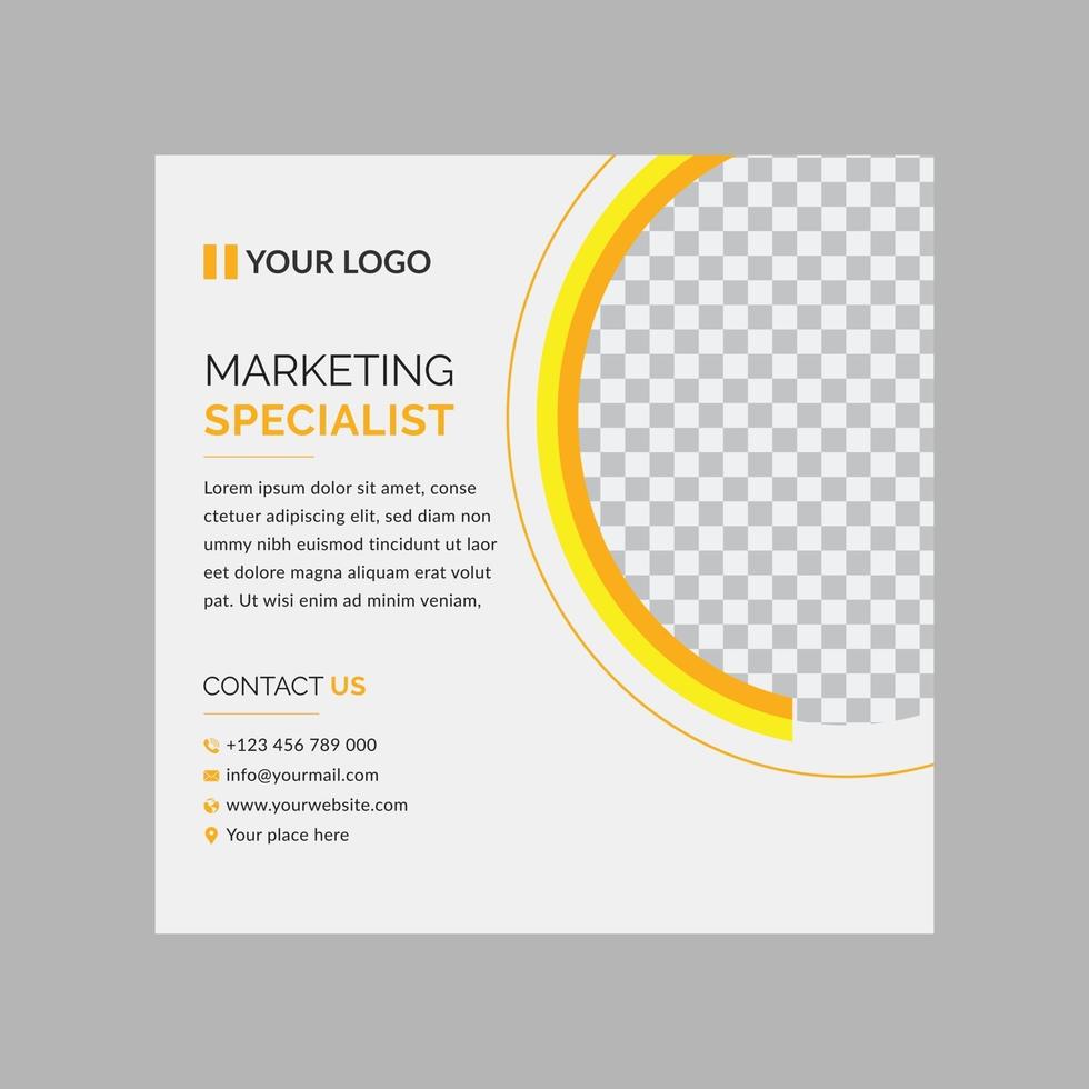 Digital Marketing Social Media Post Design Pro Vector