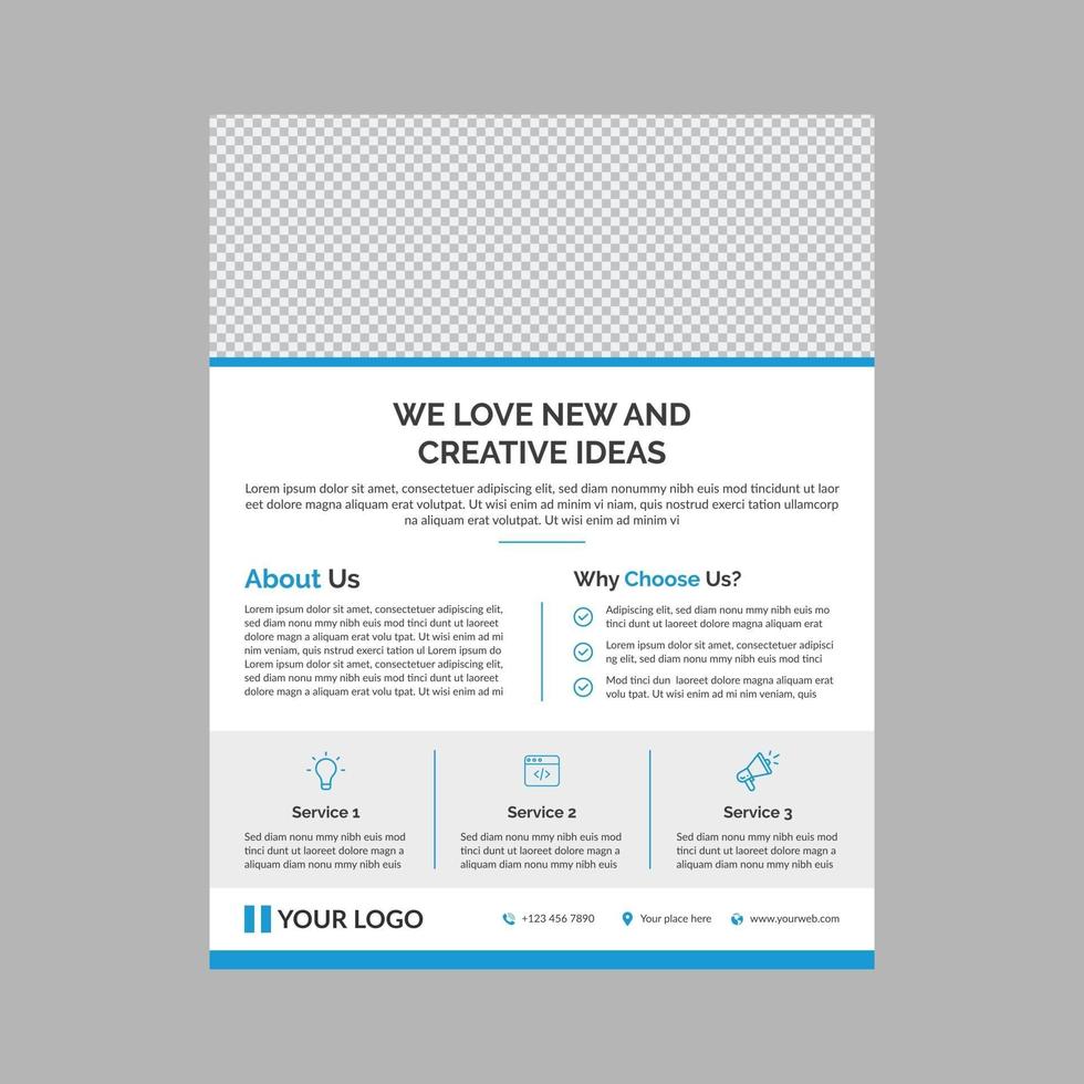 Corporate Business Flyer Leaflet Template Free Vector