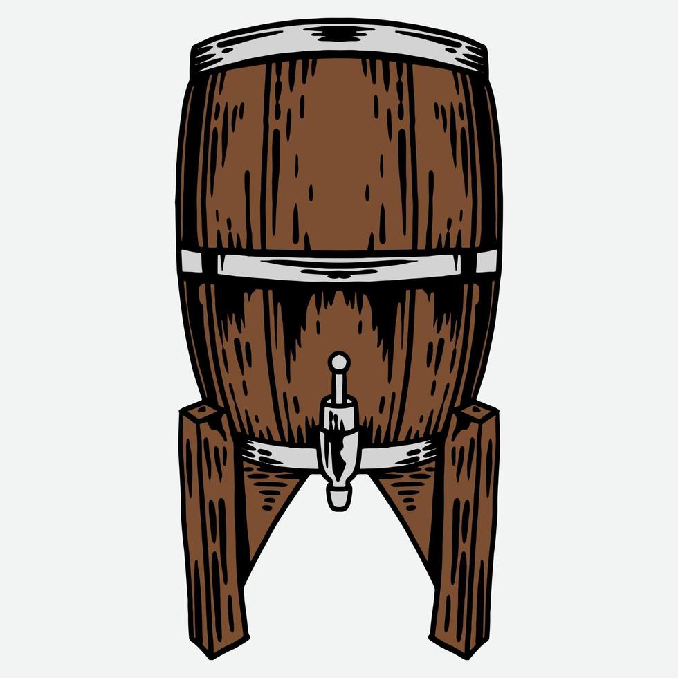 barrel vector illustration hand drawn