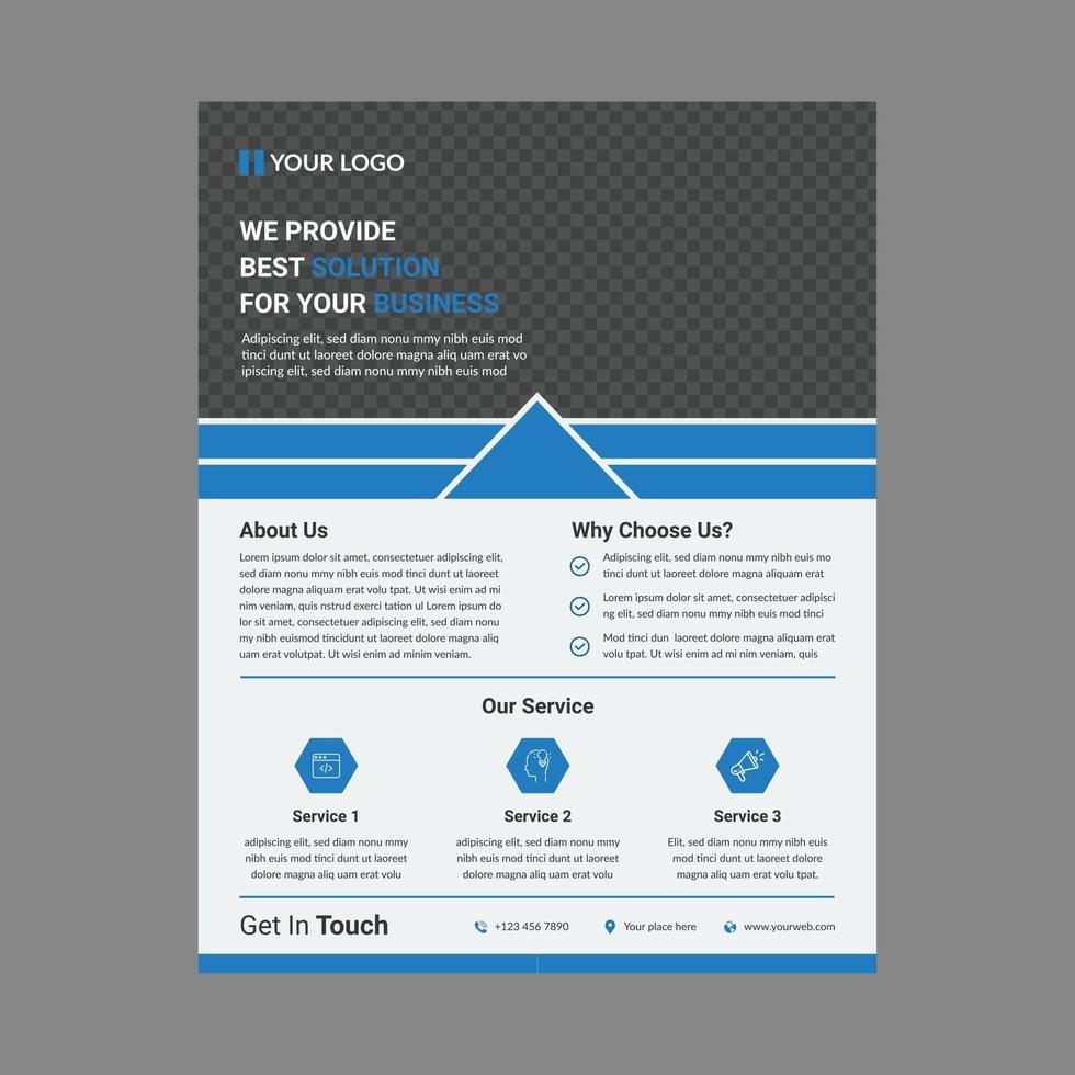 Corporate Flyer Template Free Vector