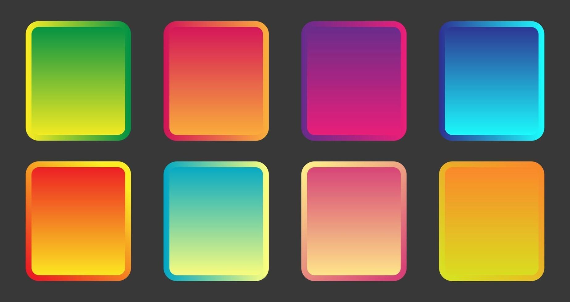 Set of beautiful gradient color pallet vector