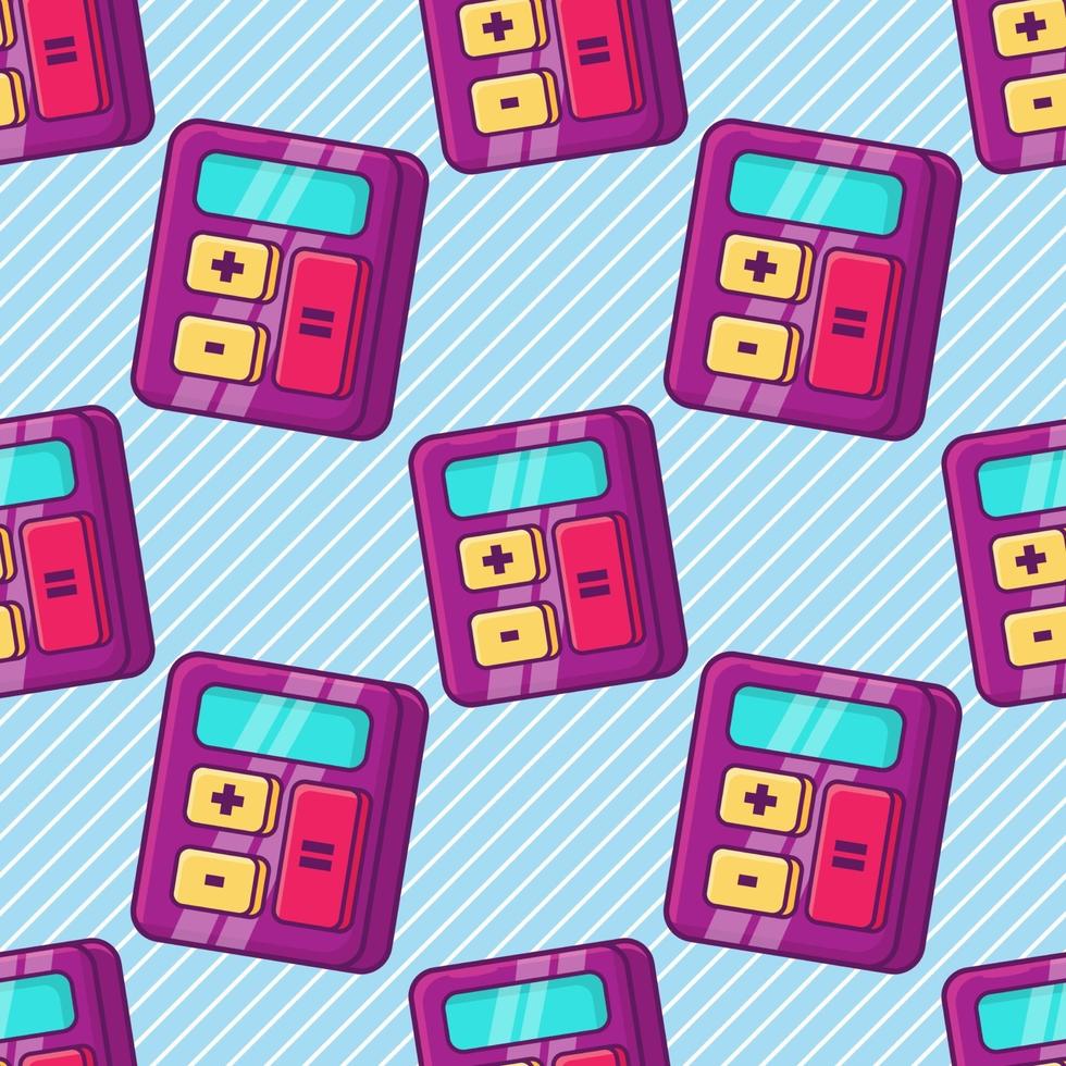 calculator seamless pattern illustration in flat style vector