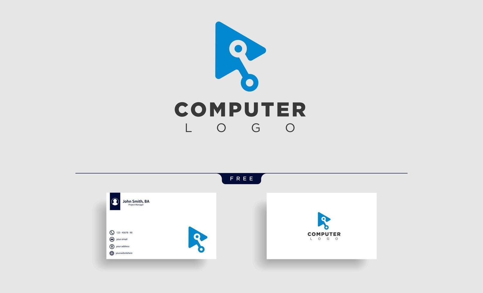 digital pointer technology creative logo template vector illustration icon element isolated