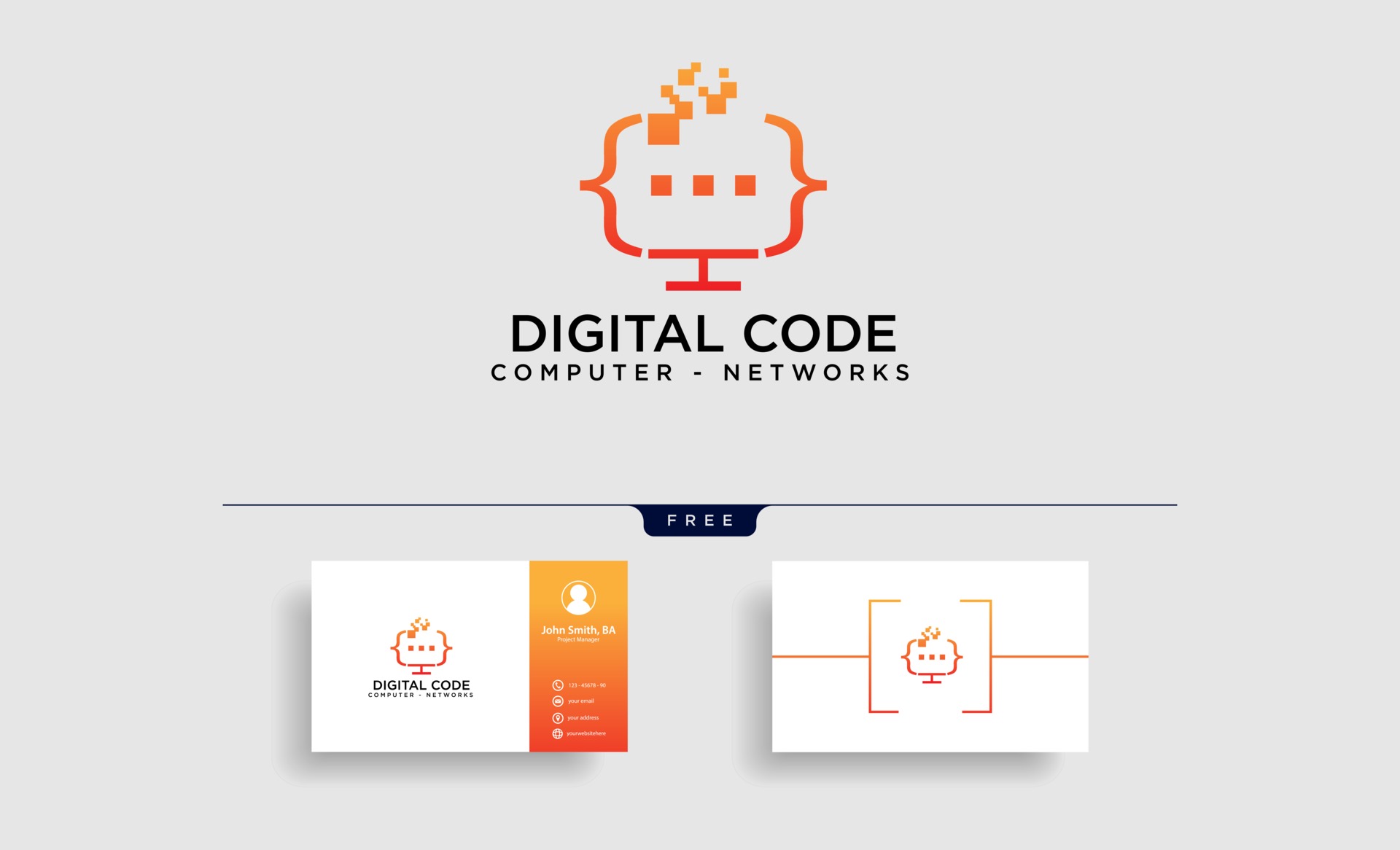 code programming monitor simple logo template vector illustration icon ...