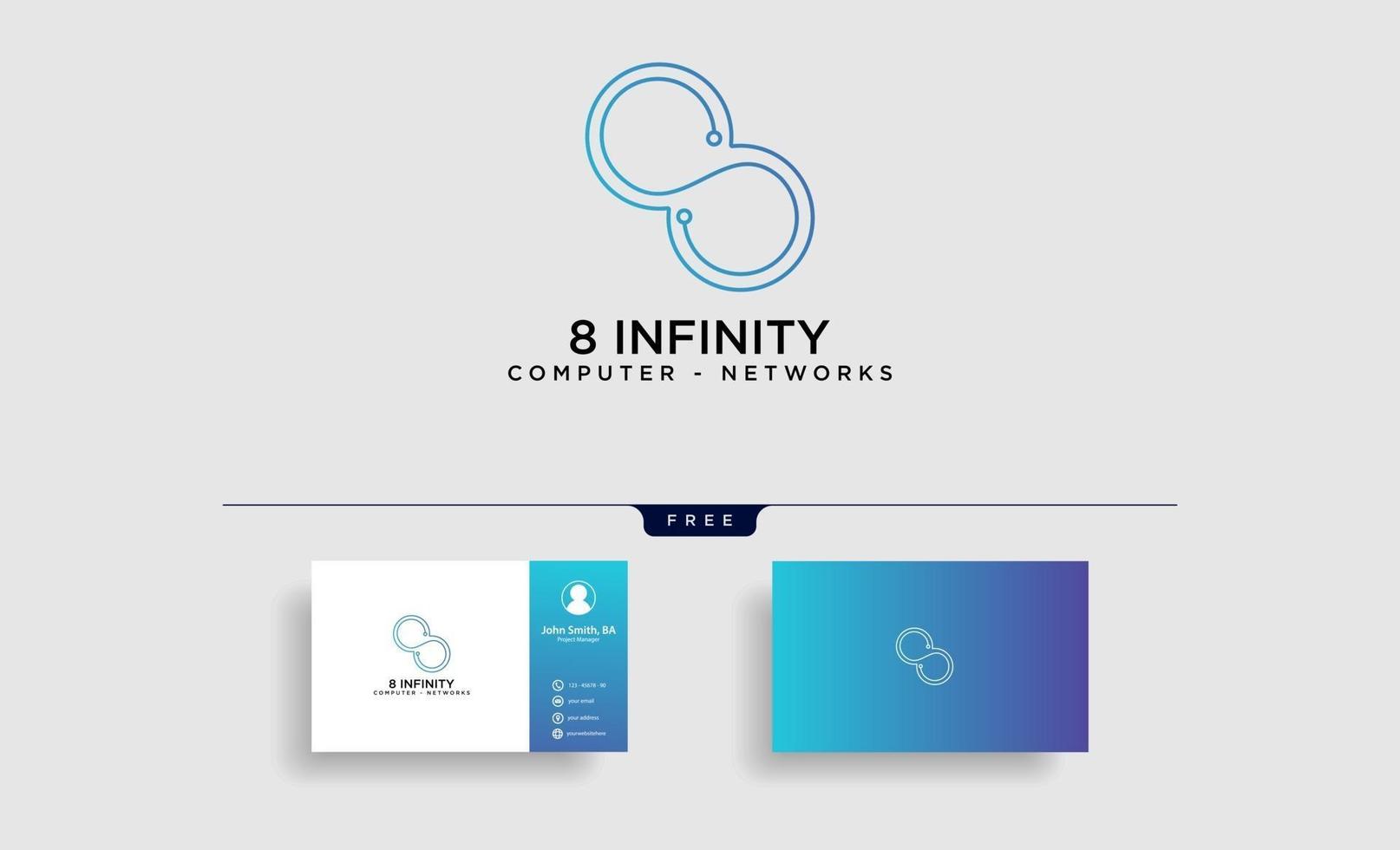 infinity technology network logo template vector illustration icon element isolated vector