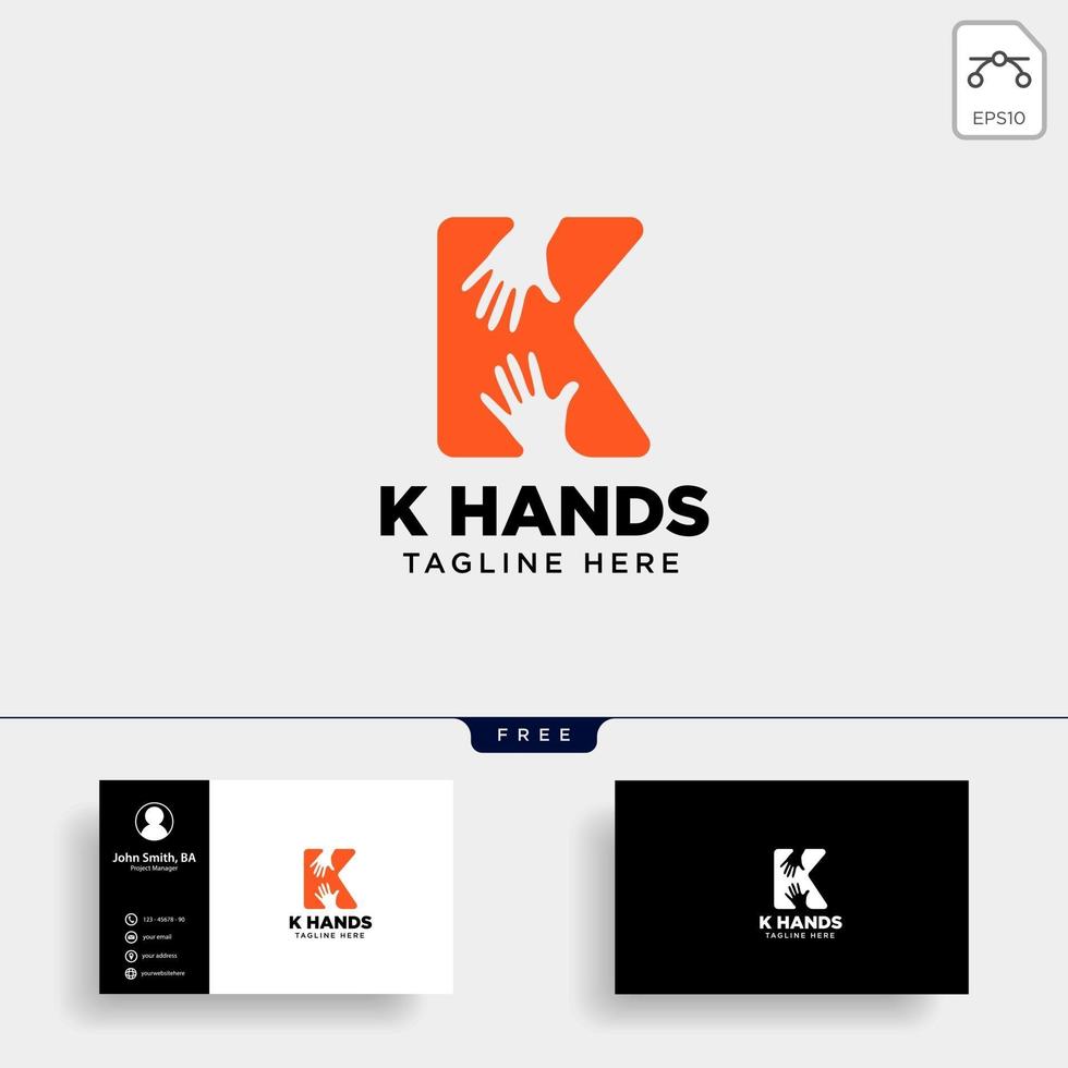 minimal K letter initial hand logo template vector illustration icon element isolated  vector