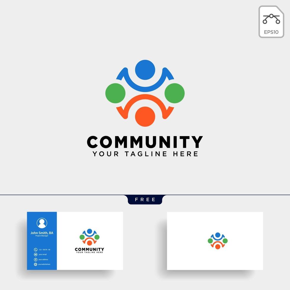 comunidad humana logo plantilla vector ilustración icono elemento aislado vector