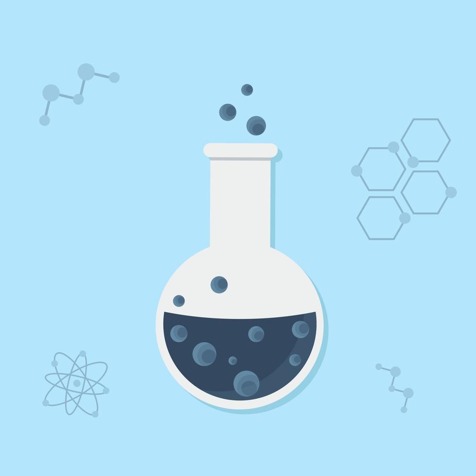 Laboratory flask vector illustration device