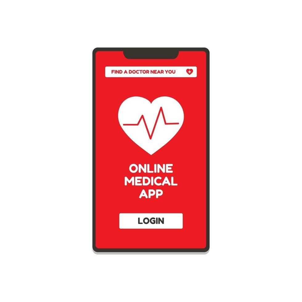 Online medical app vector illustration design on a smartphone device