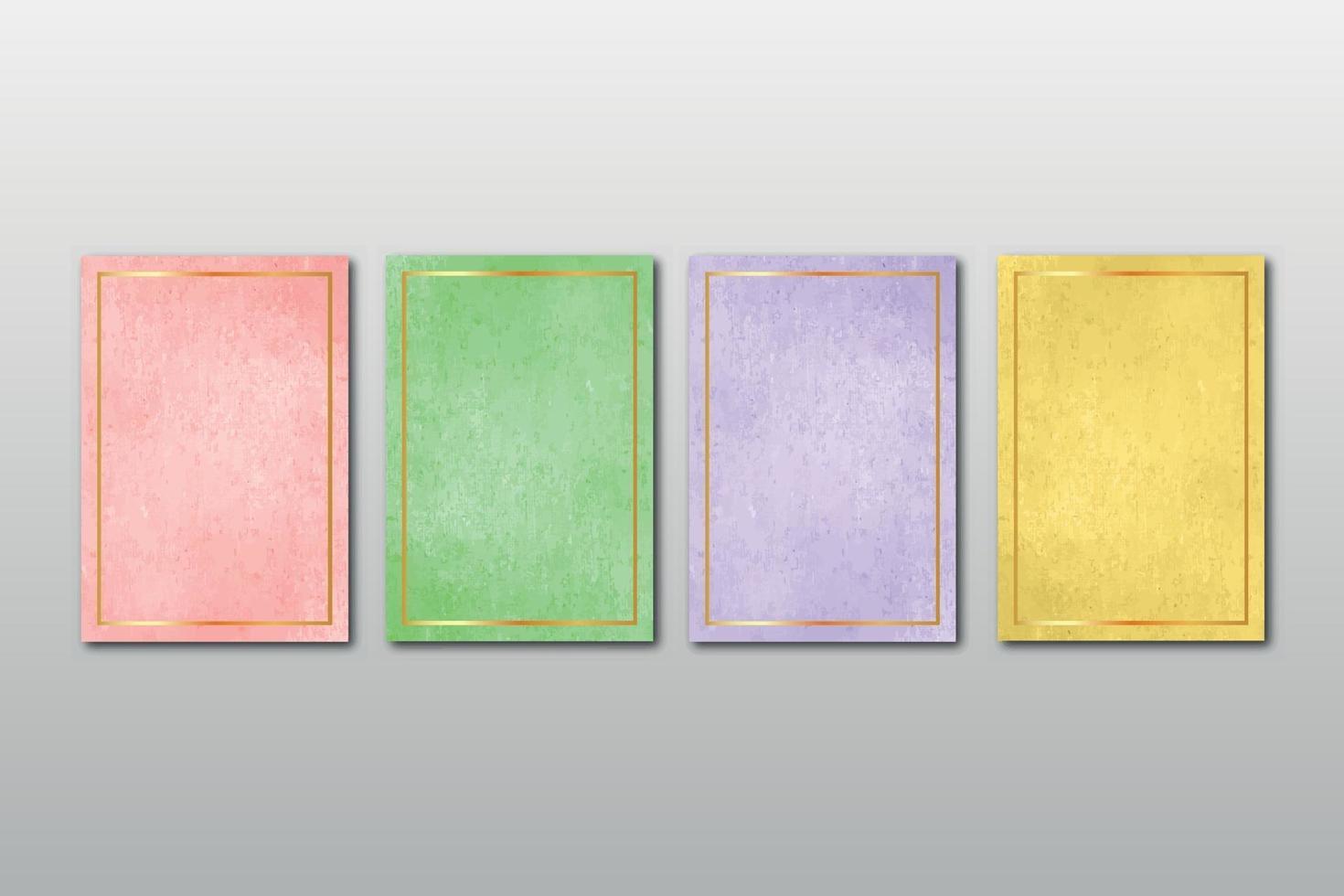 Set of watercolor hand painted background texture aquarelle abstract emerald backdrop horizontal template vector