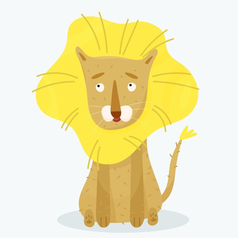 Lion with sun mane vector