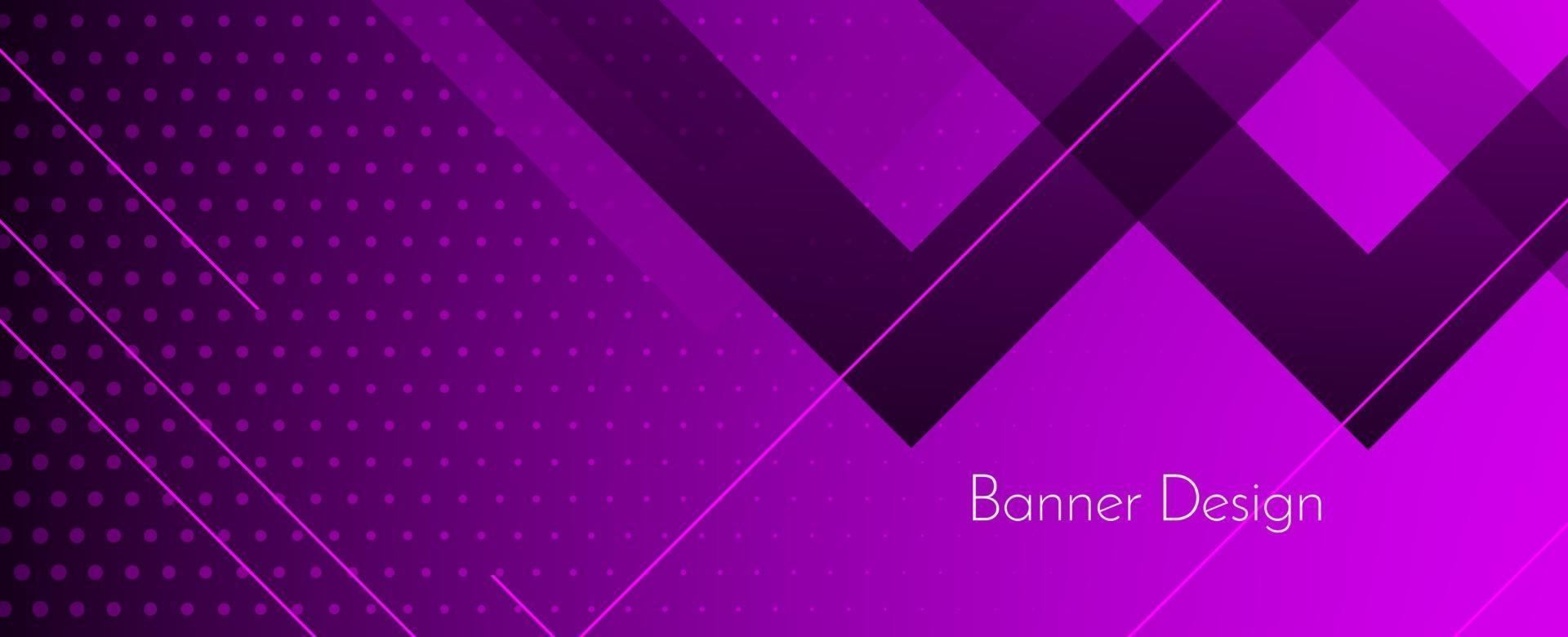 Abstract geometric purple modern stylish smooth dark banner background vector