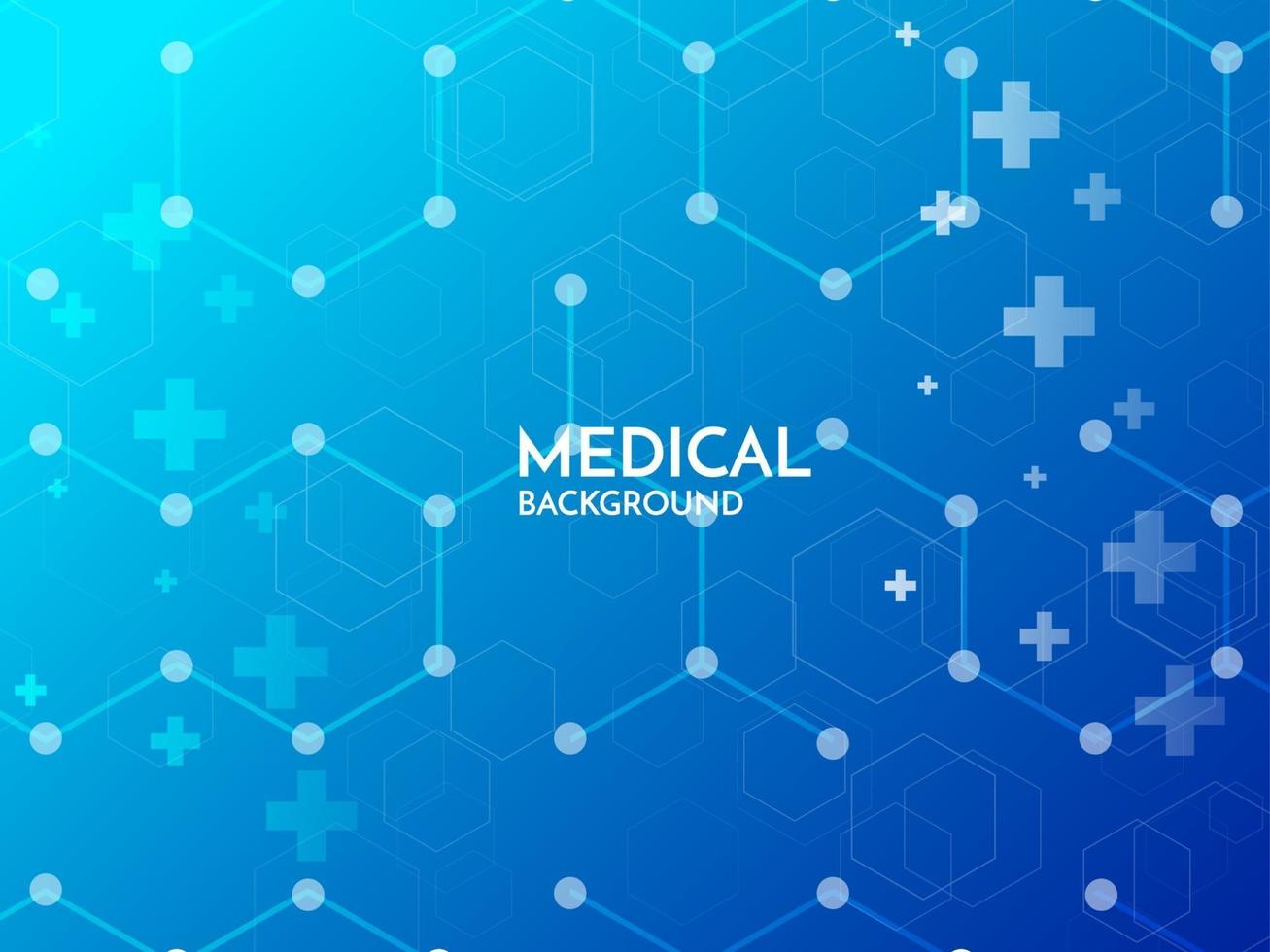 Blue healthcare and medical background with plus sign vector