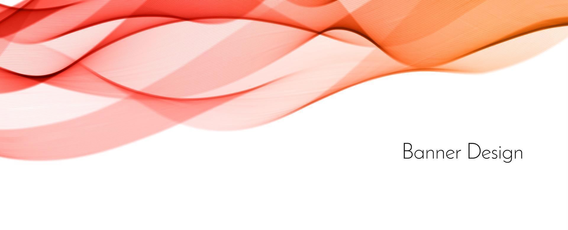 Fondo de banner de onda elegante decorativo moderno rojo abstracto vector