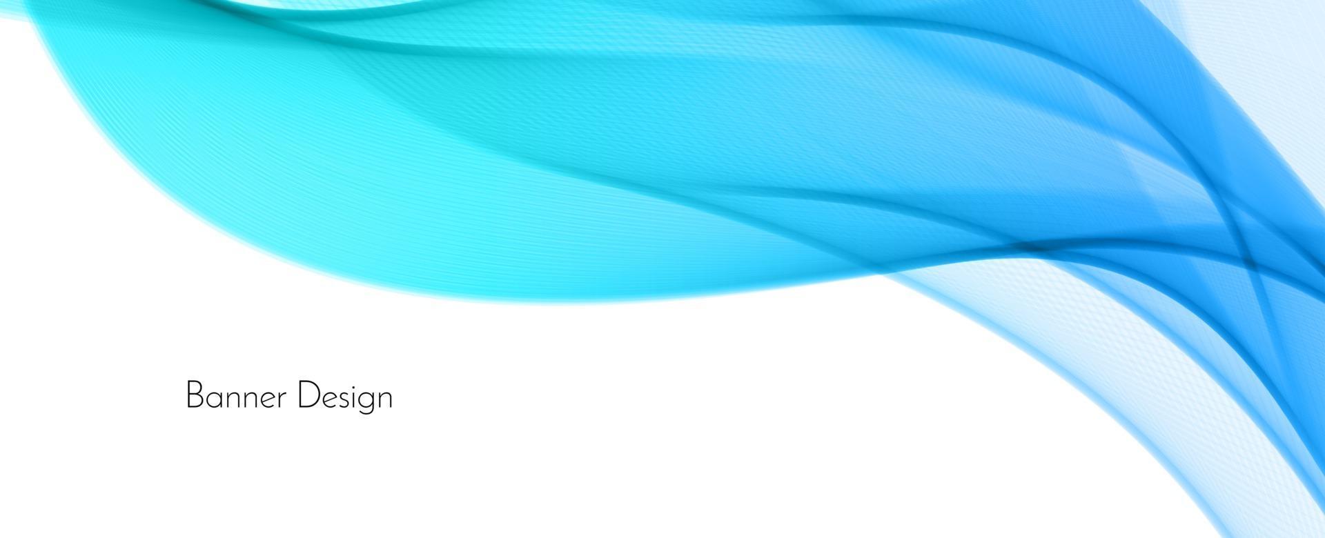 Fondo de banner de diseño de onda moderna azul abstracto vector